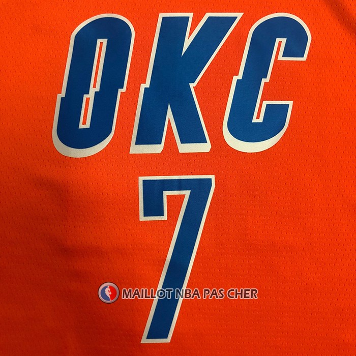 Maillot Oklahoma City Thunder Darius Bazley NO 7 Statement 2021 Orange
